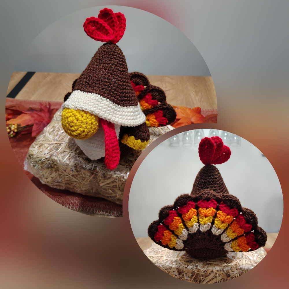 Handmade Thanksgiving Turkey Gnome